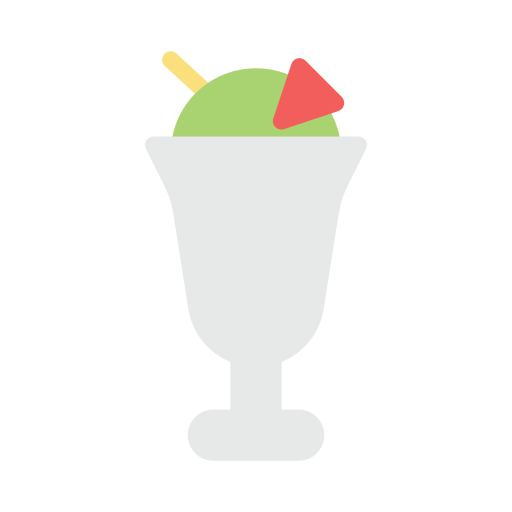 Ice cream cup Vector Stall Flat icon