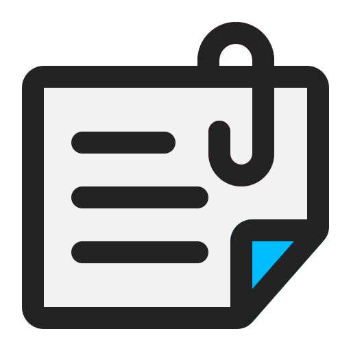 Paper note Generic Outline Color icon