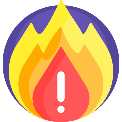 Flammable Detailed Flat Circular Flat icon