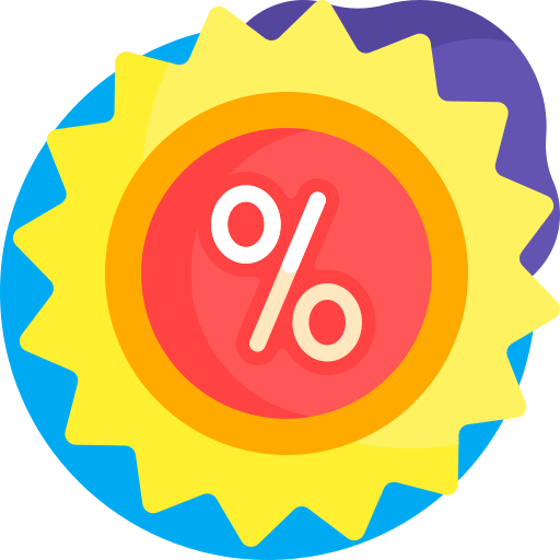 percentagem Detailed Flat Circular Flat Ícone