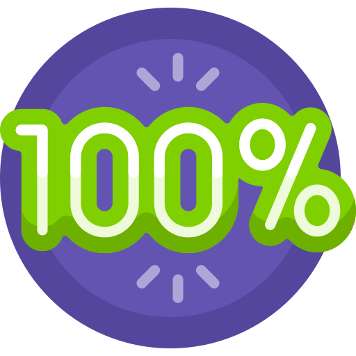 100 procent Detailed Flat Circular Flat ikona