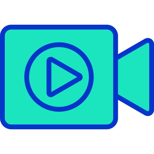 video Generic Outline Color icon