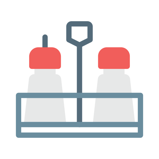 sal y pimienta Vector Stall Flat icono