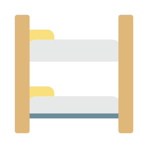 Bunk bed Vector Stall Flat icon
