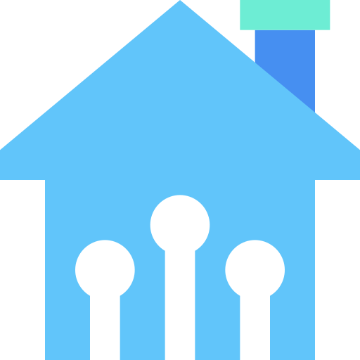 slim huis Generic Blue icoon
