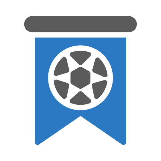 Bandeira do futebol Generic Blue Ícone