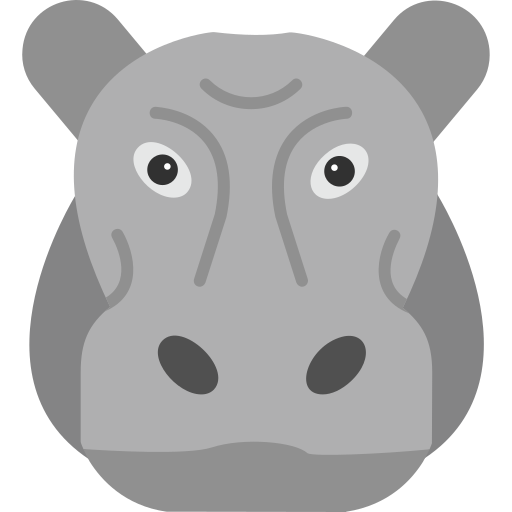 hippopotame Generic Grey Icône