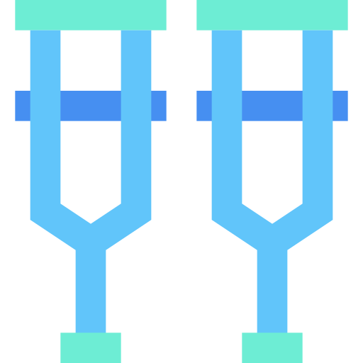 Crutches Generic Blue icon