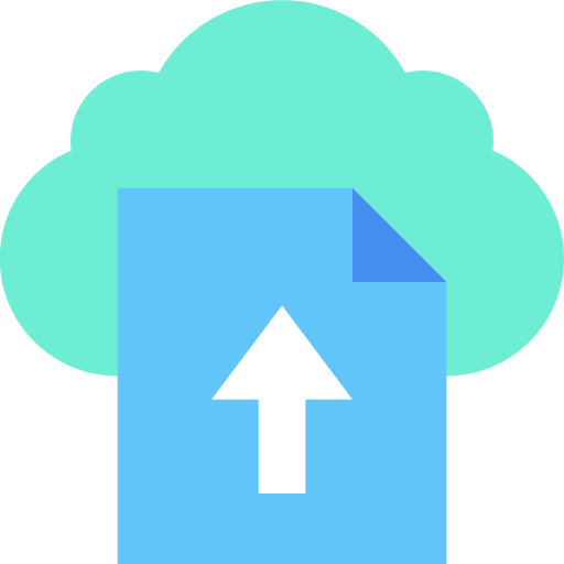 caricamento su cloud Generic Blue icona