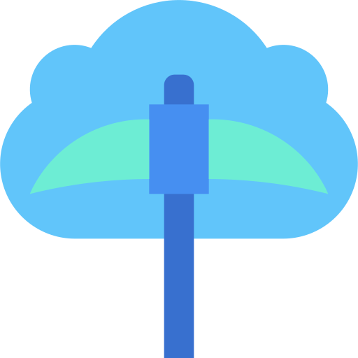 estrazione nel cloud Generic Blue icona