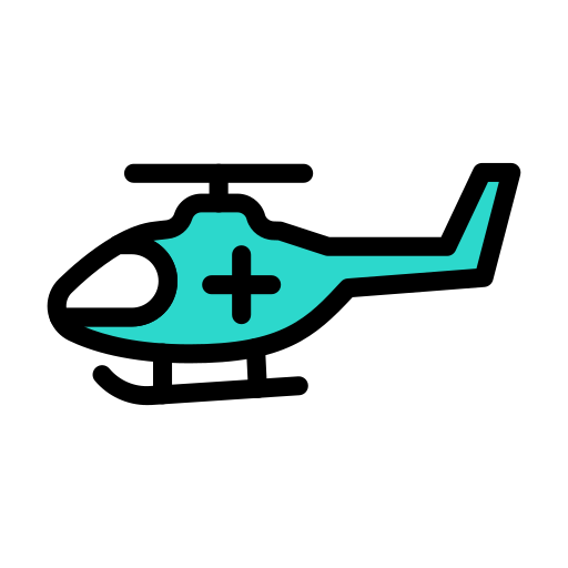 helicóptero Vector Stall Lineal Color icono