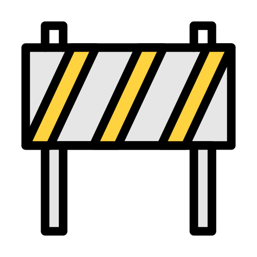 Дорожный барьер Vector Stall Lineal Color иконка