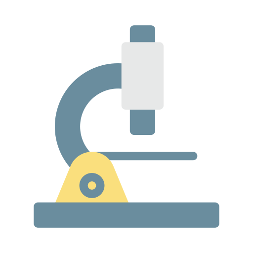 mikroskop Vector Stall Flat ikona