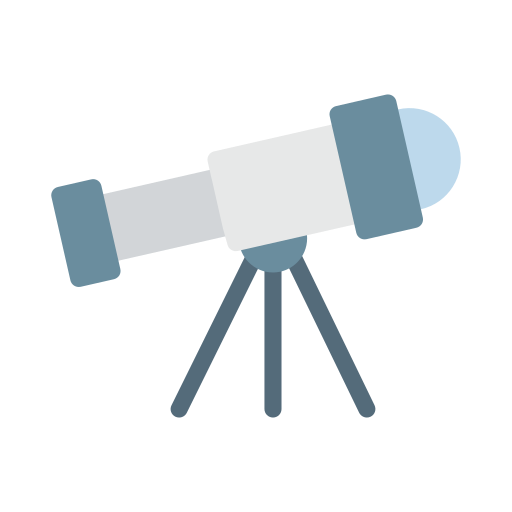 望遠鏡 Vector Stall Flat icon