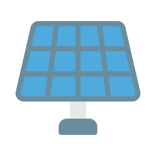panel słoneczny Vector Stall Flat ikona