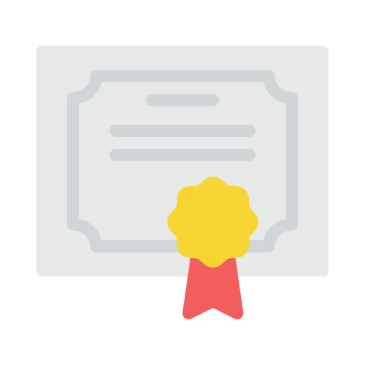Certificate Vector Stall Flat icon