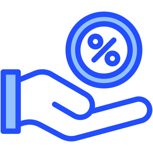 percentage Generic Blue icoon