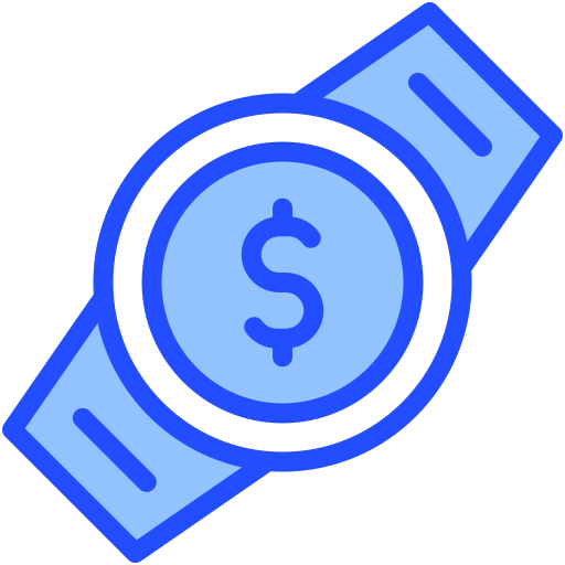 zeit ist geld Generic Blue icon