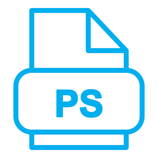 PS File Generic Simple Colors icon
