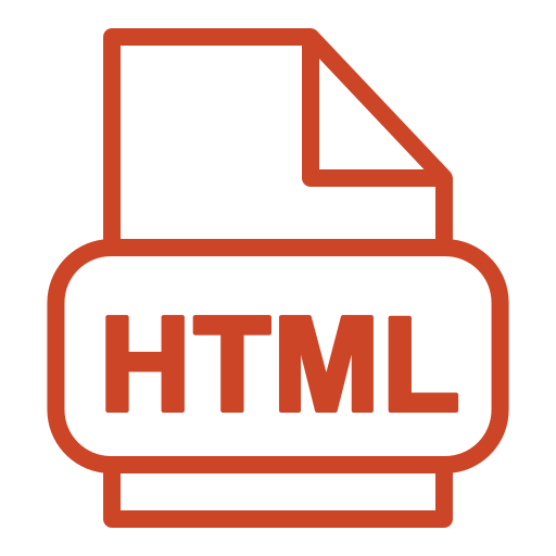 archivo html Generic Simple Colors icono