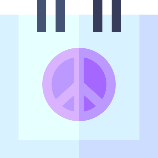 peace day Basic Straight Flat иконка