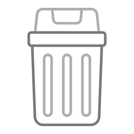 Trash Bin Generic Grey icon