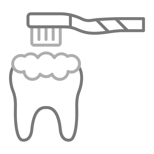 歯磨き Generic Grey icon