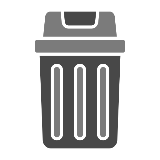 cestino dei rifiuti Generic Grey icona