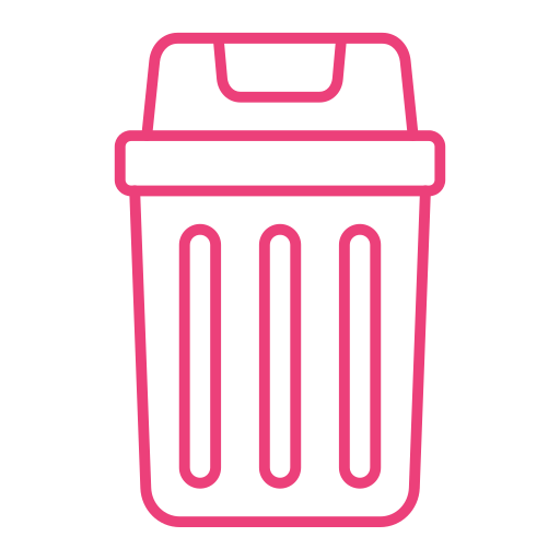 Trash Bin Generic Simple Colors icon