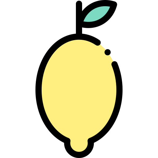레몬 Detailed Rounded Lineal color icon