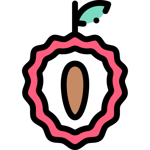 ライチ Detailed Rounded Lineal color icon