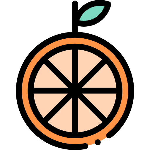 オレンジ Detailed Rounded Lineal color icon