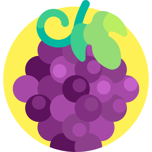 Grapes Detailed Flat Circular Flat icon