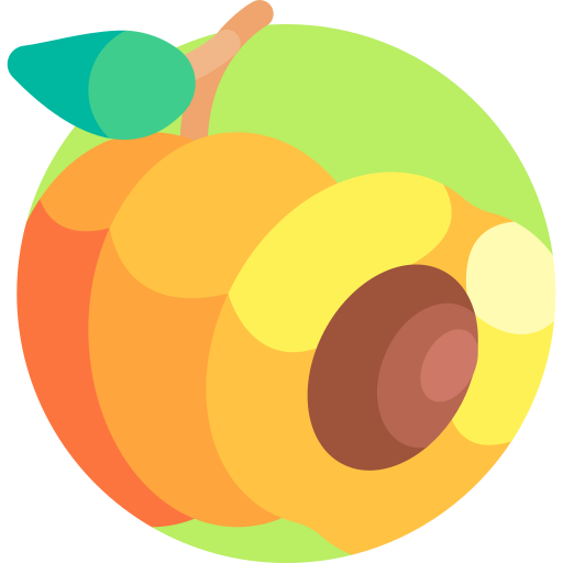 abrikoos Detailed Flat Circular Flat icoon