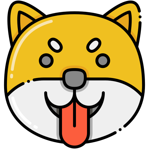 Shiba inu Generic Outline Color icon