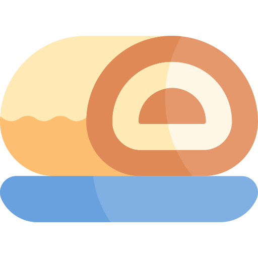 makowiec Kawaii Flat icoon