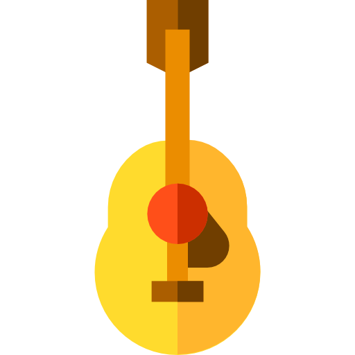 gitara Basic Straight Flat ikona