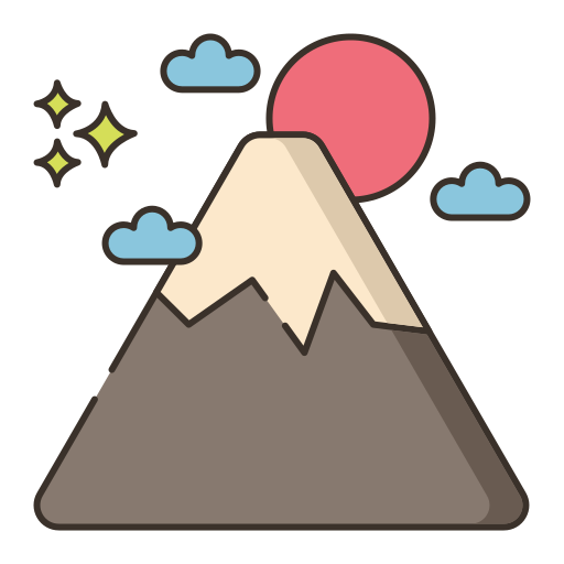 góra fuji Generic Outline Color ikona