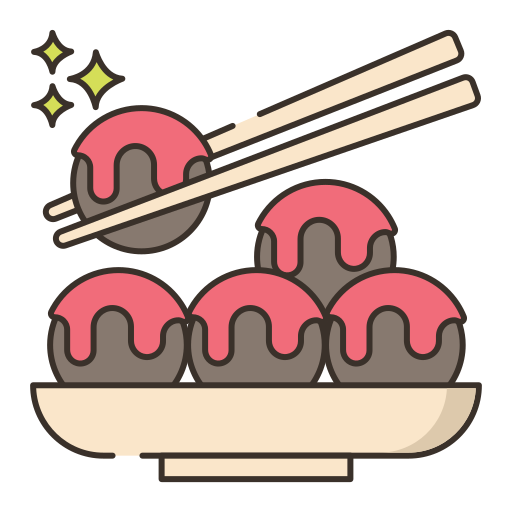 takoyaki Generic Outline Color icona