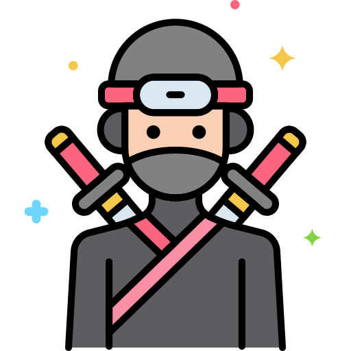 ninja Generic Outline Color icoon