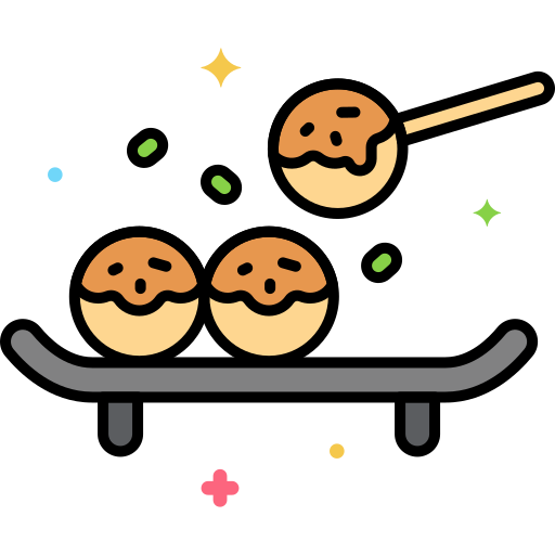 takoyaki Generic Outline Color icono