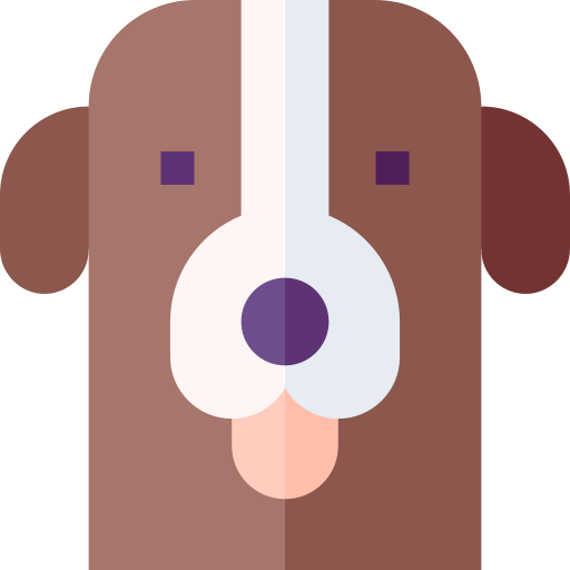Dog Basic Straight Flat icon