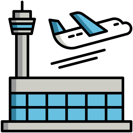 aeropuerto Generic Outline Color icono