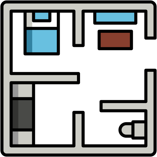 Floor plan Generic Outline Color icon