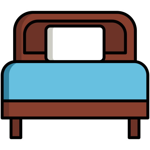 싱글 침대 Generic Outline Color icon