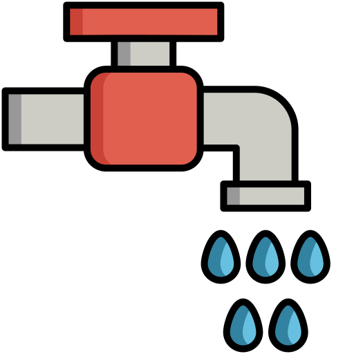 상수도 Generic Outline Color icon