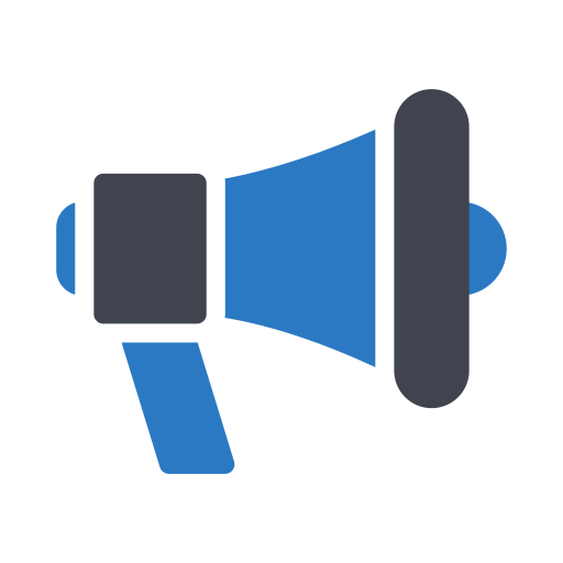 Megaphone Generic Blue icon