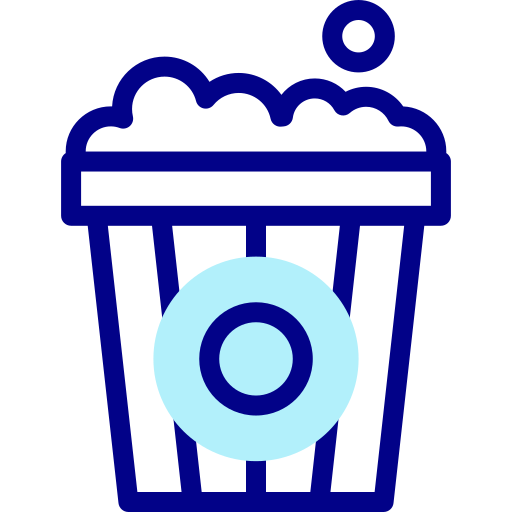 Popcorn Detailed Mixed Lineal color icon