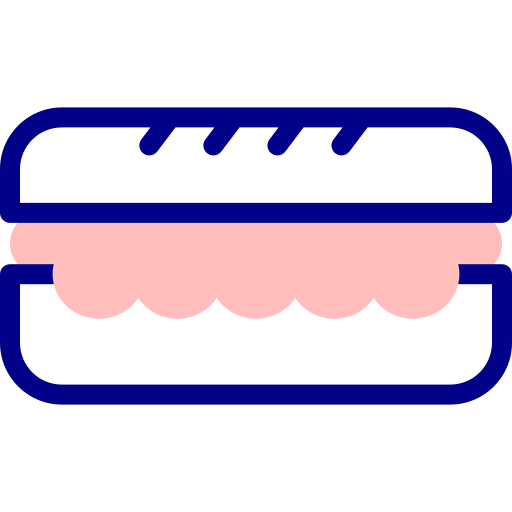 Sandwich Detailed Mixed Lineal color icon