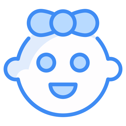 女の赤ちゃん Generic Blue icon